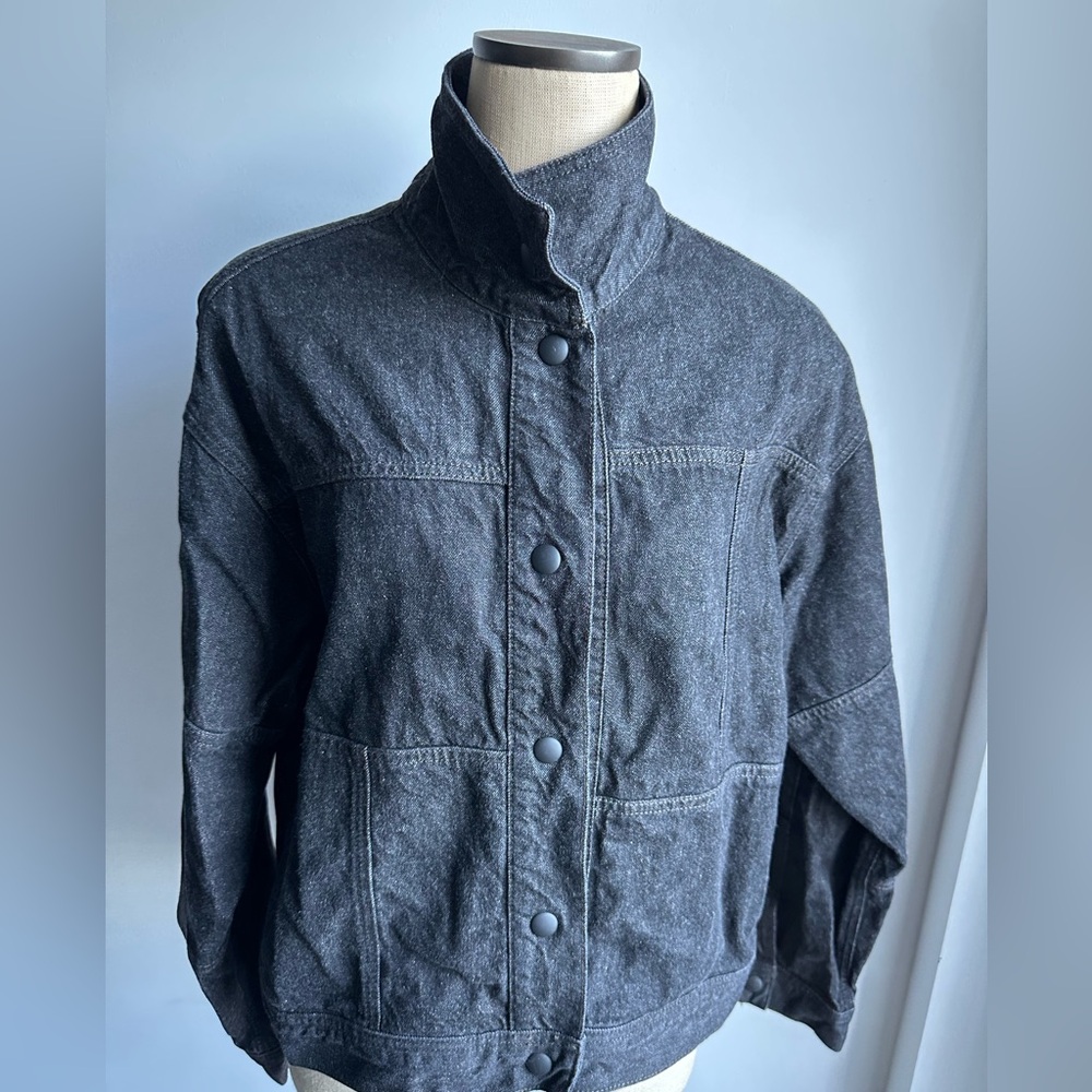 AG Jeans Denim Mock Neck Jacket Size Medium